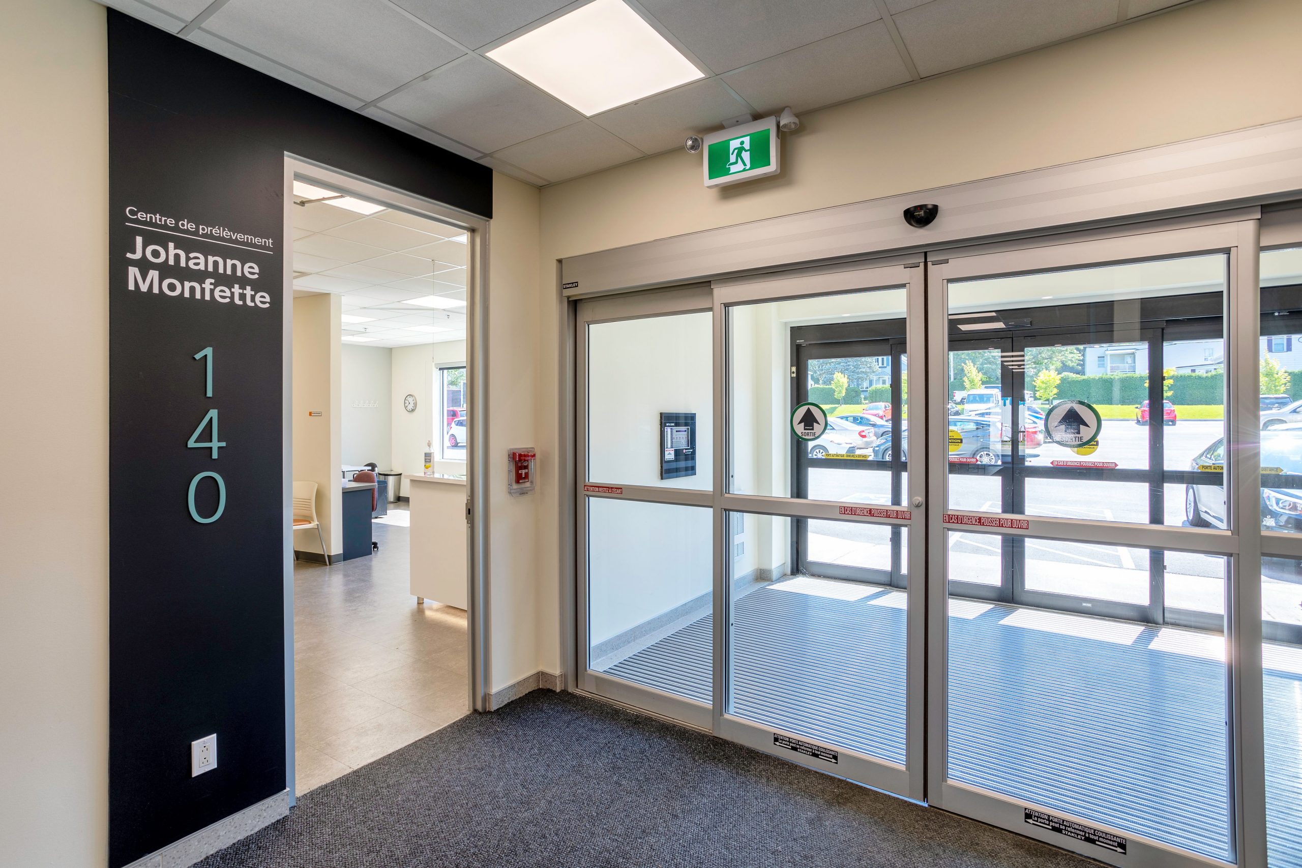 Aménagement intérieur du Centre de prélèvement Granby