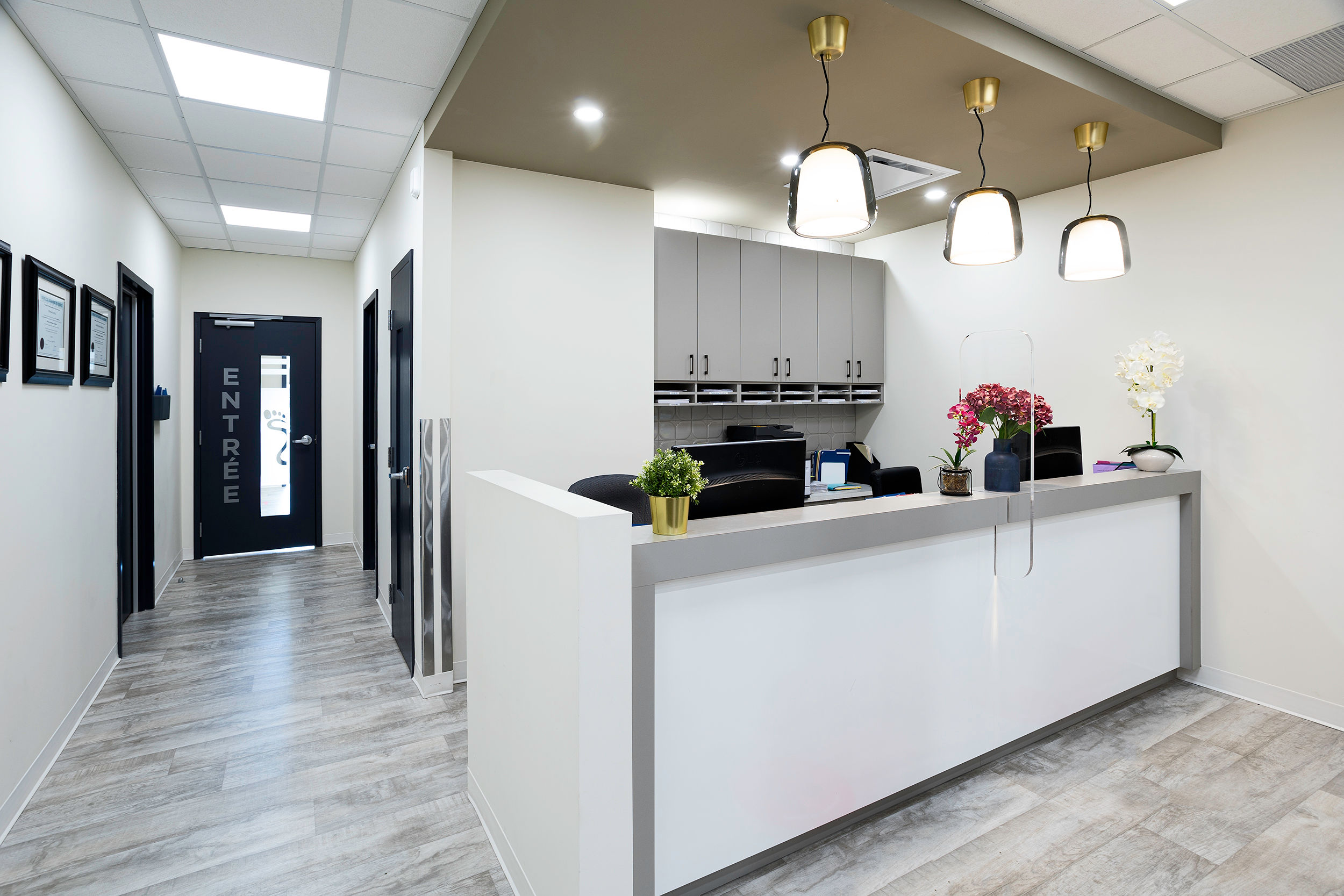Aménagement intérieur de la Clinique podiatrique de Vaudreuil